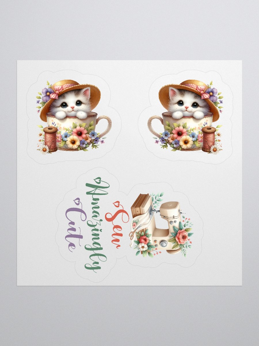 Sew Amazingly Cute Meow-tiful Kittens Stickers product image (1)