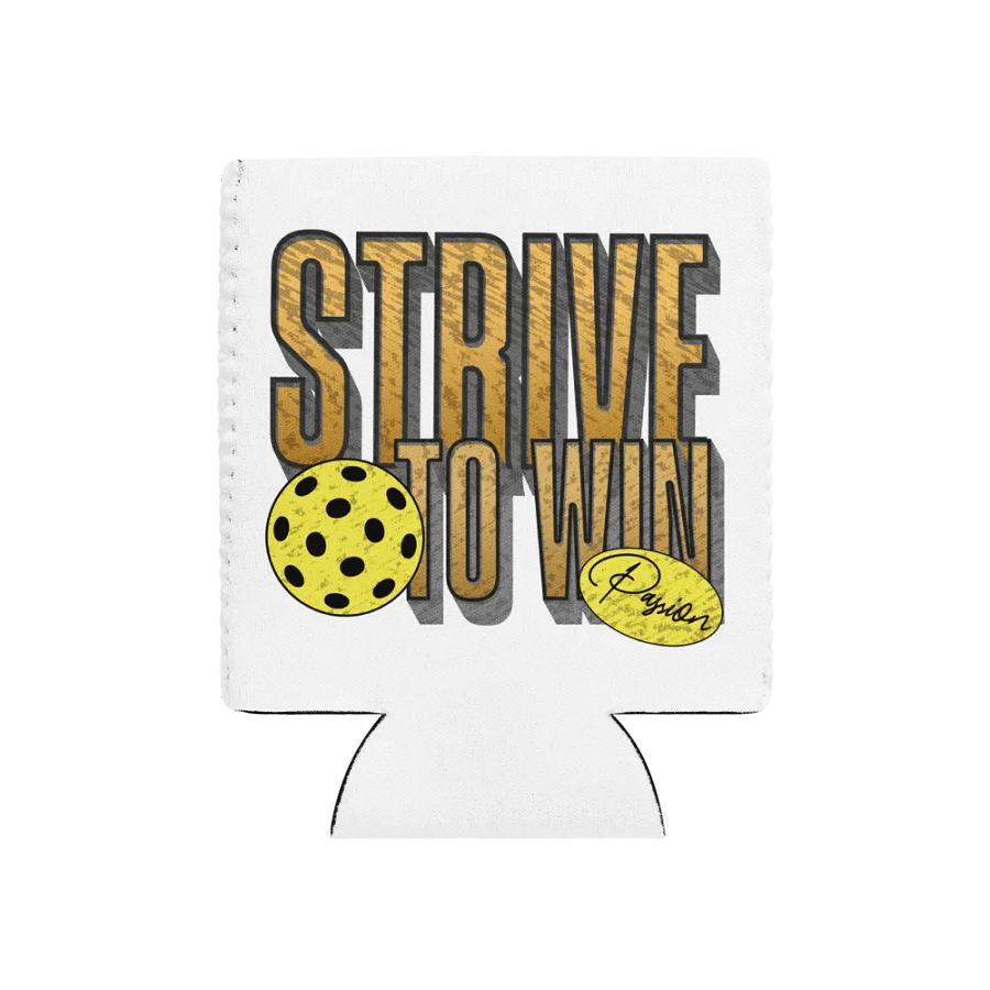 Strive To Win Pickleball Golden Can Cooler product image (1)