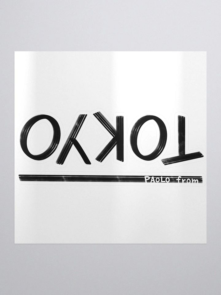 Tokyo Upside Down (Black Text) Sticker product image (1)