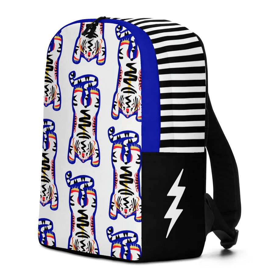 White Electric Tiger on White and Black - Backpack product image (3)
