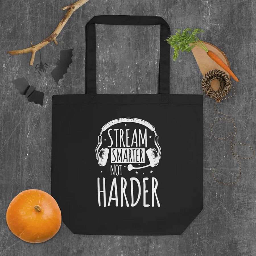 Stream Smarter Not Harder Tote Bag product image (11)