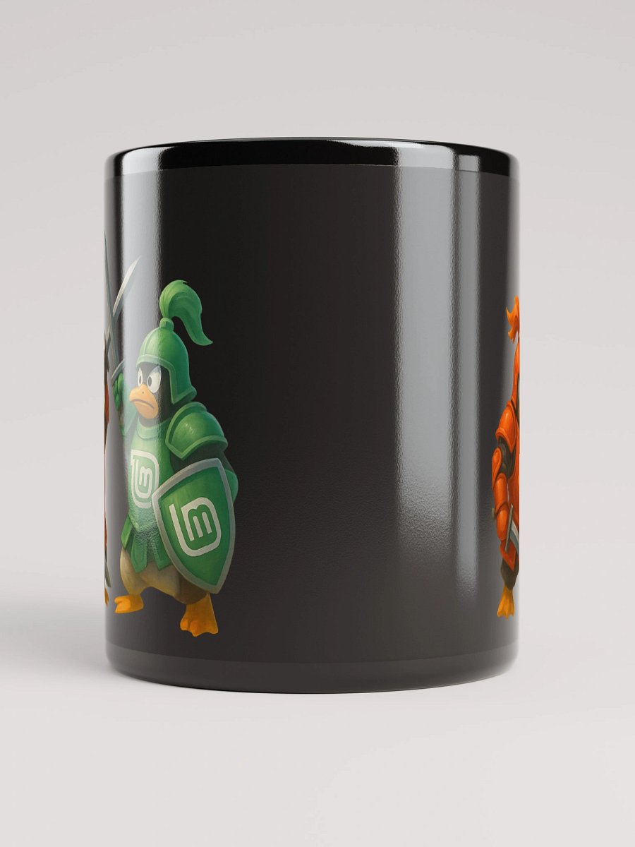 Black MUG - Ubuntu & Linux Mint Fight product image (5)
