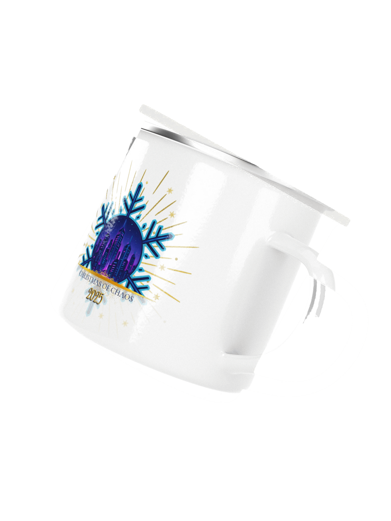 Christmas of Chaos 2025 enamel mug product image (3)