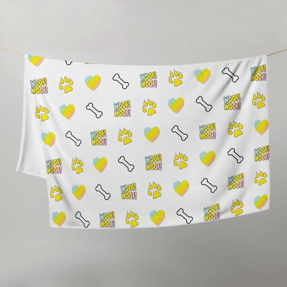 Pup Wrex Emojis - Throw Blanket product image (9)