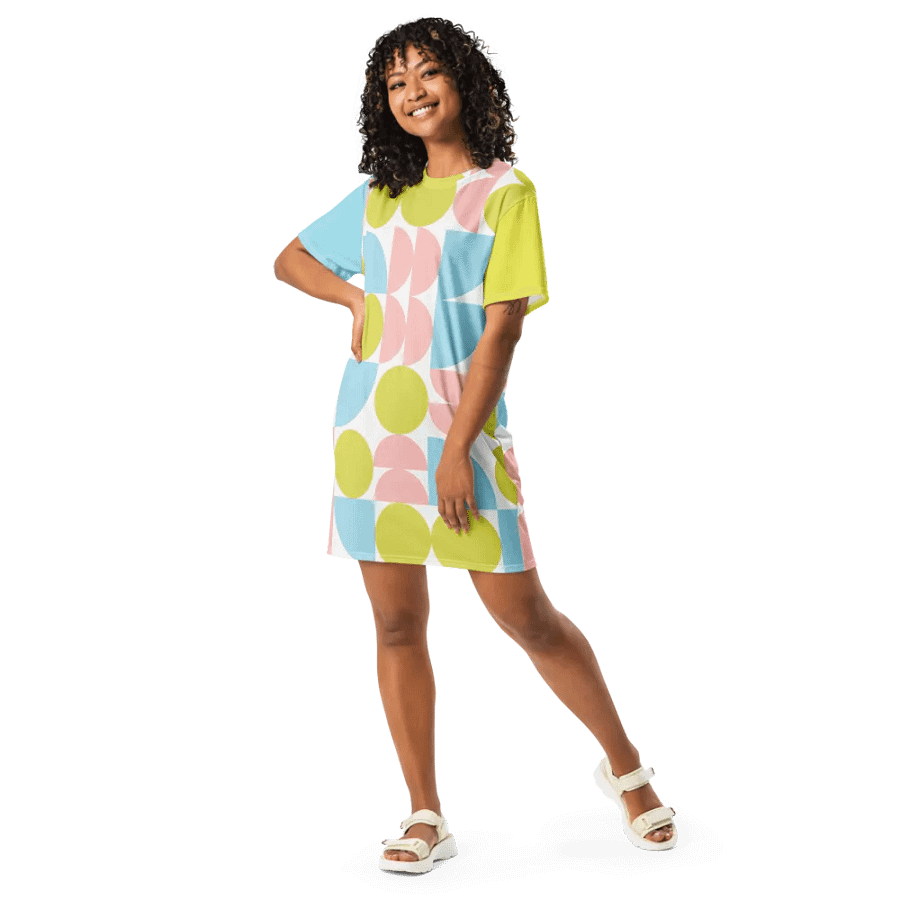 Symmetric Serenity T-Shirt Dress product image (2)