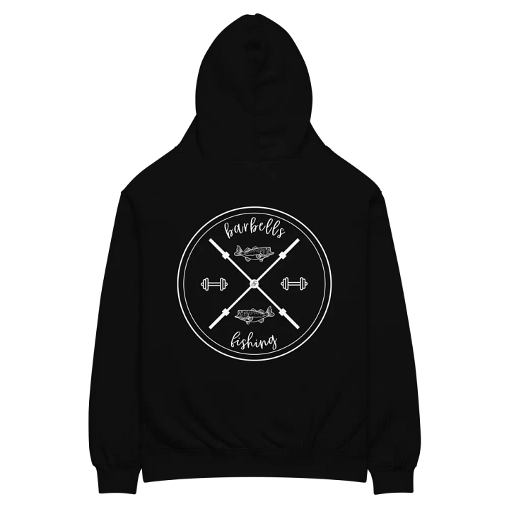 Barbells & Fishing X Emblem Unisex Hoodie product image (2)