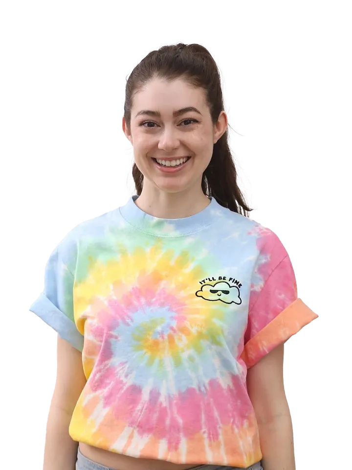 It'll Be Fine Tie Dye Tee - pastel (embroidered) product image (1)