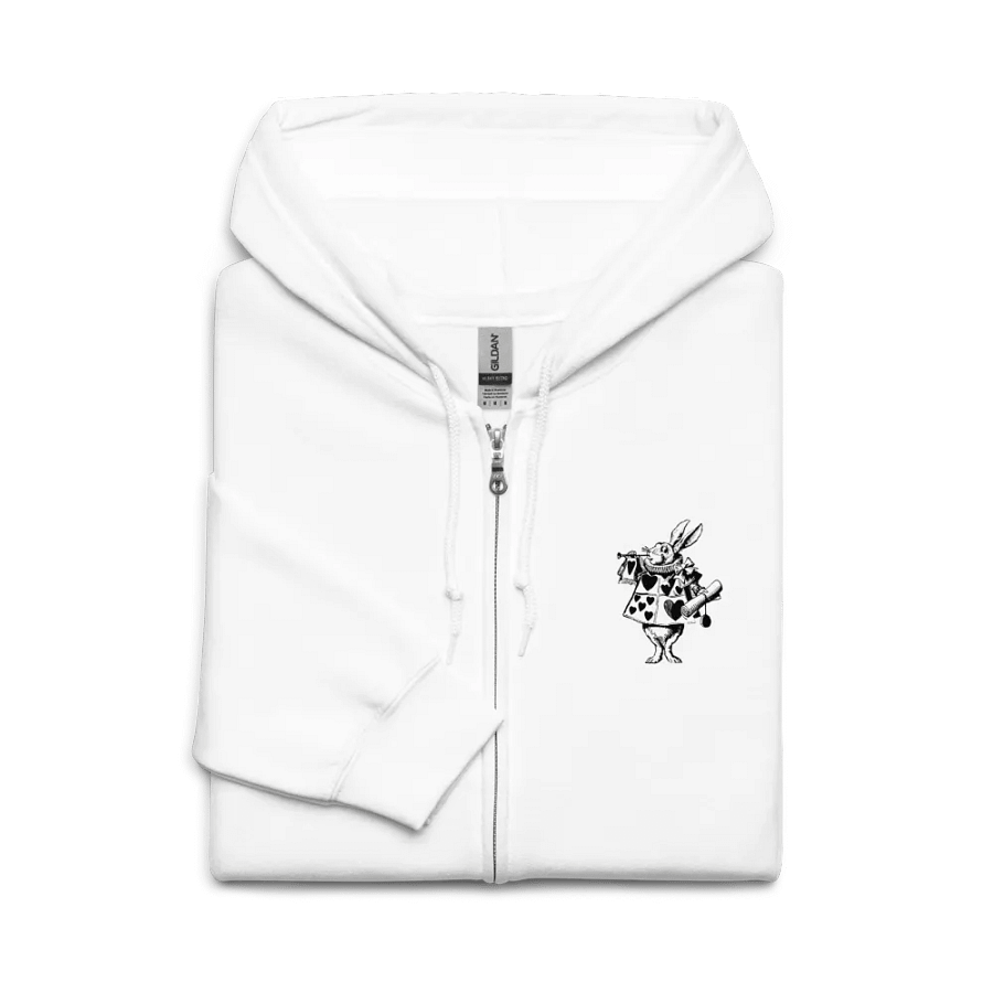 White Rabbit Unisex Zip Hoodie - Alice Collection product image (7)