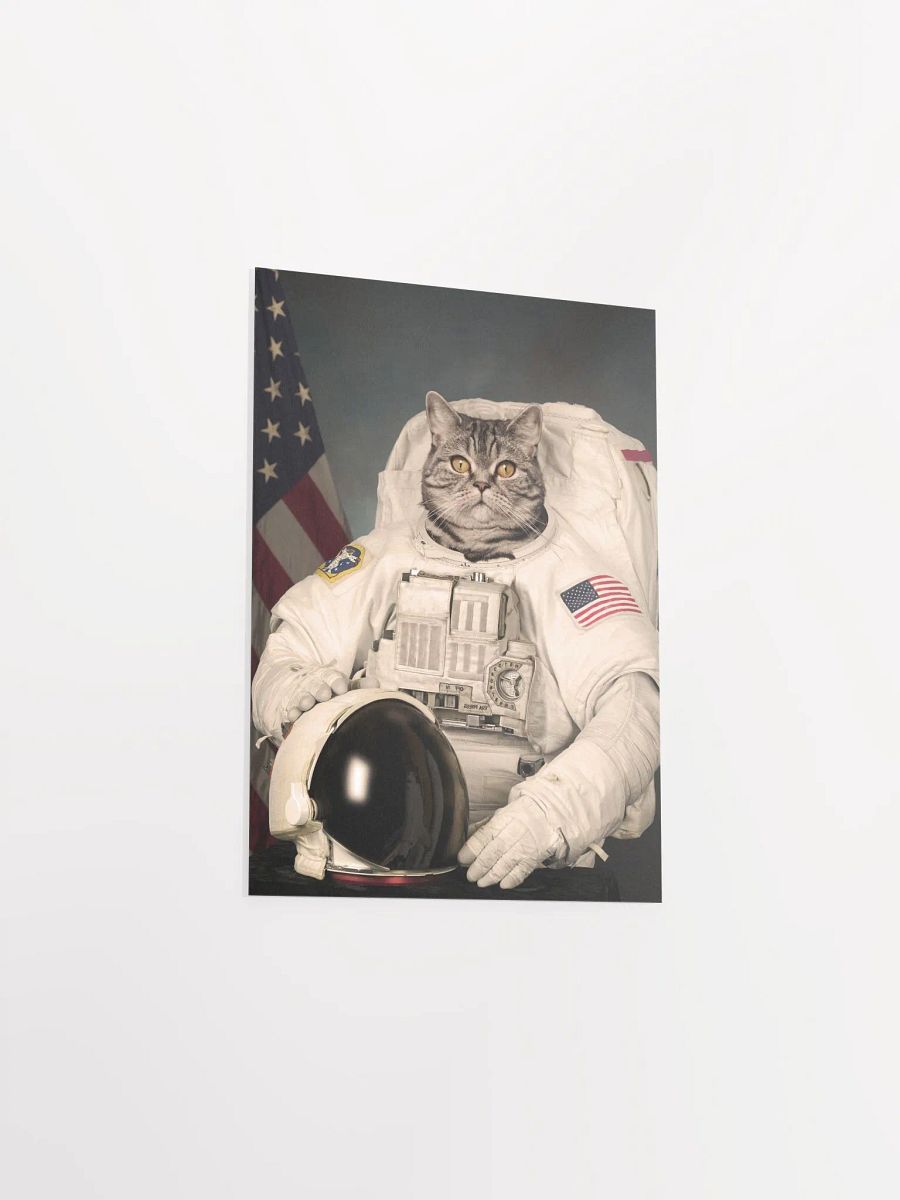 Cat Astronaut, NASA photo — space collage poster, astronaut photo portrait, digital collage, space poster product image (8)