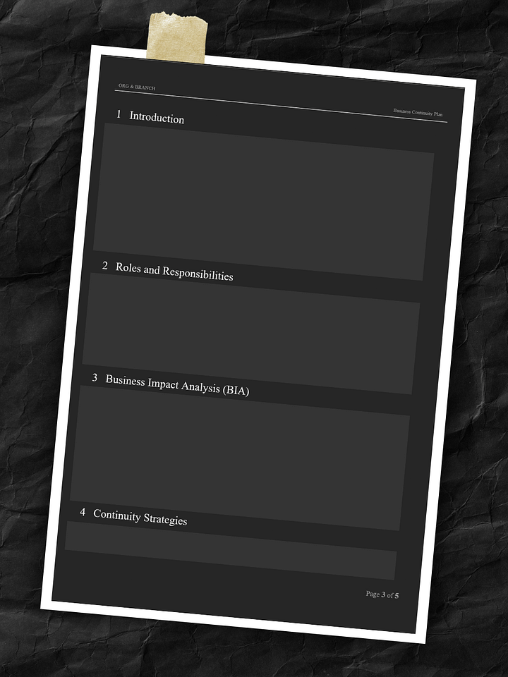 Business Continuity Plan Template product image (2)