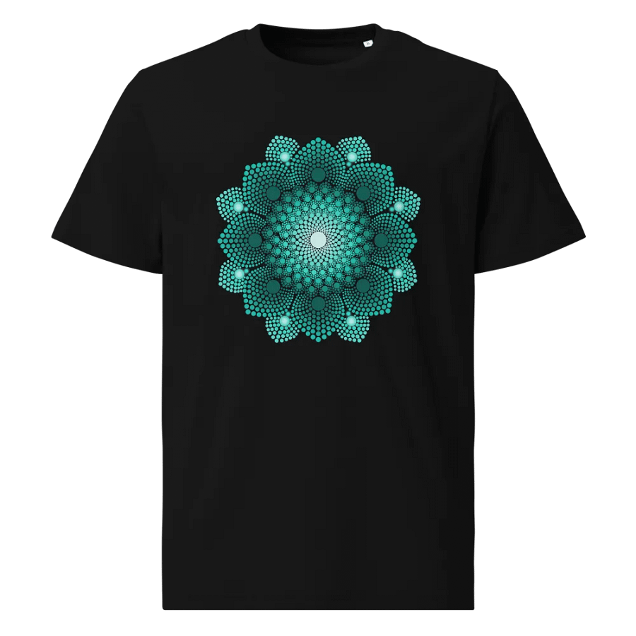 Turquoise Dot Mandala Unisex Organic T-Shirt product image (4)