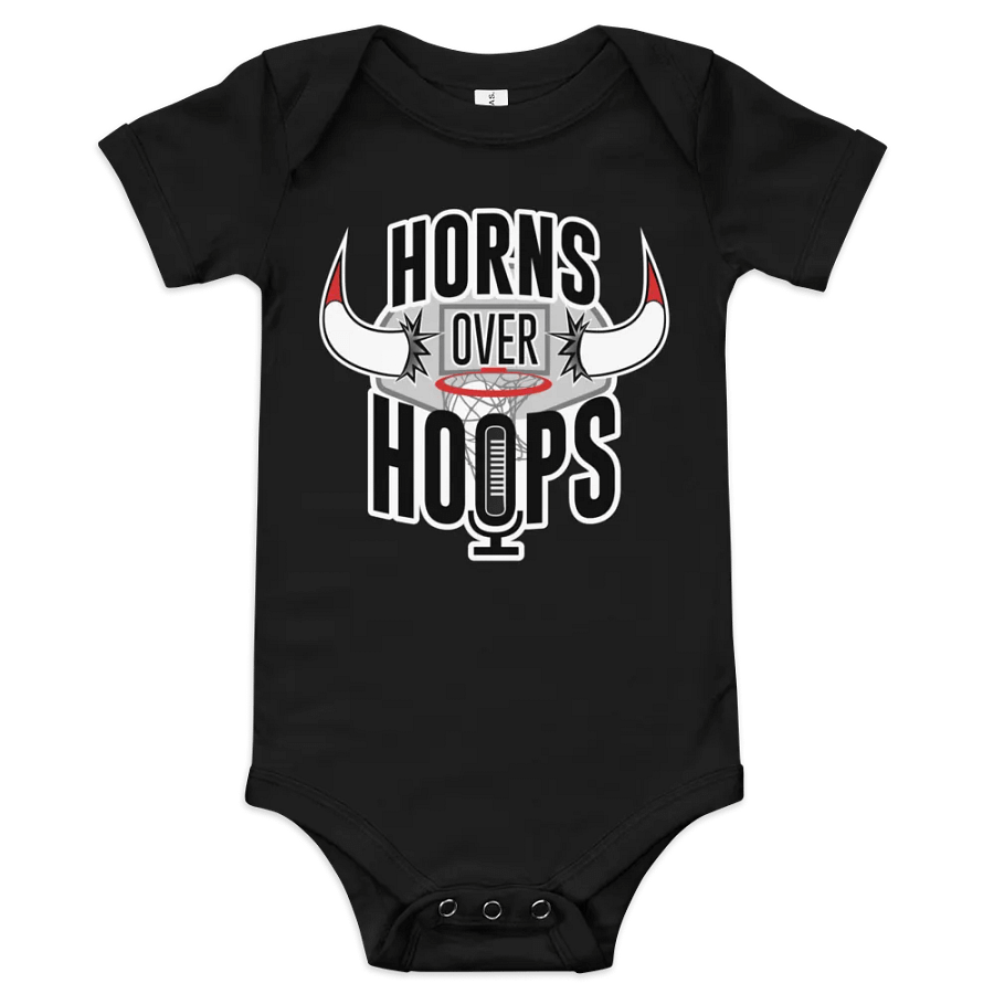 Horns Over Hoops Logo Baby Onesie product image (4)