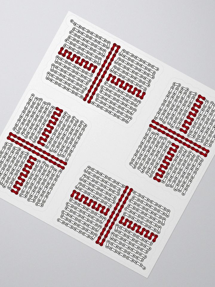 England Bike Chain Flag Sticker 4 Pack product image (2)
