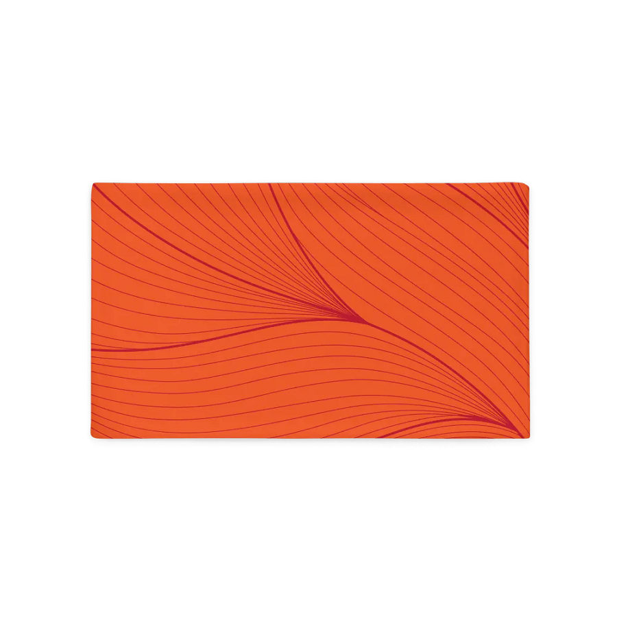 Flowing Lines Orange Pillowcase product image (5)