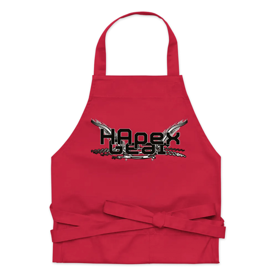 Organic Cotton Apron - Black HApex Gear White Logo product image (30)