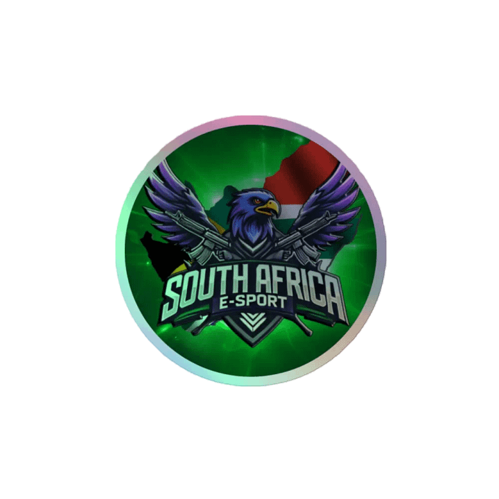 South Africa E-Sport Emblem Holographic Sticker Sheet product image (2)