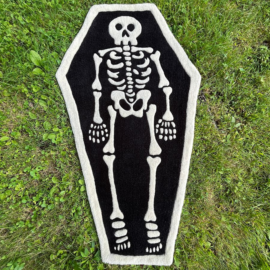 Full Skeleton Coffin Rug product image (1)