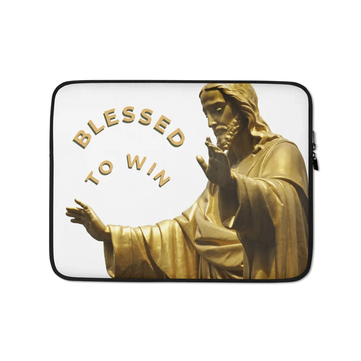 BLESSED TO WIN LAPTOP SLEEVE product image (1)