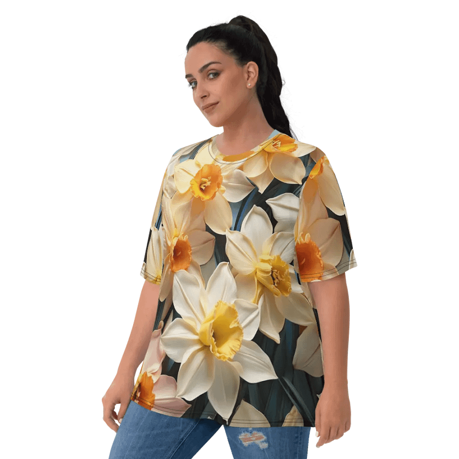Dazzling Daffodils: Floral Fusion Tees product image (9)