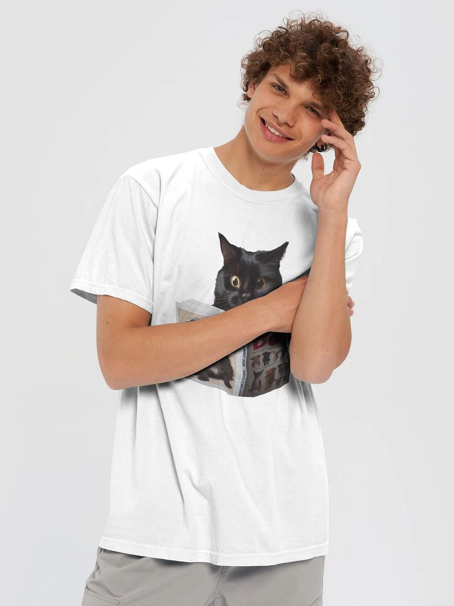 Cat Reading a Book About Dogs #Humorous Tee - White - T-Shirt product image (5)