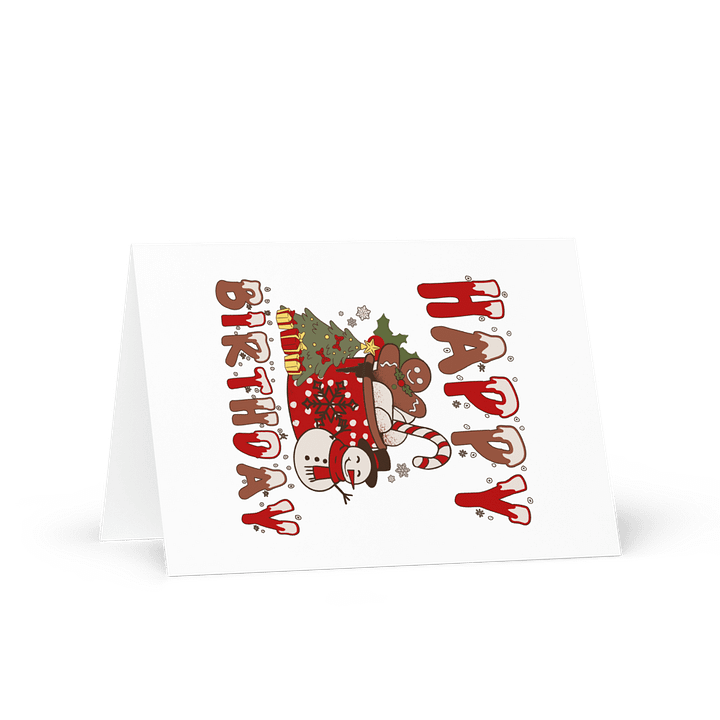 Happy Birthday (Christmas) Birthday Card 5" x 7" product image (1)