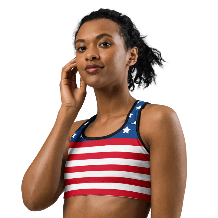 Starry Stripes All-Over Sports Bra product image (2)
