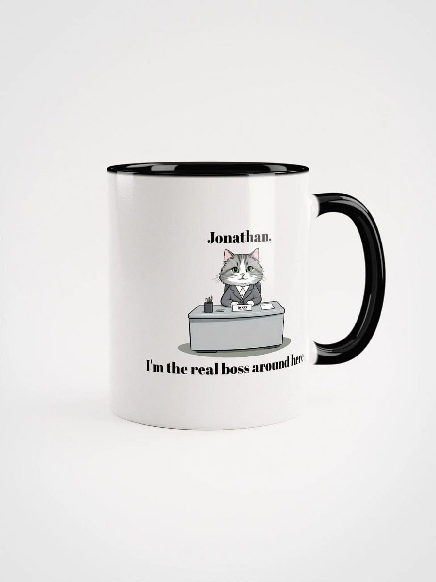 Personalized Working Office Cats Coloured Mug product image (1)