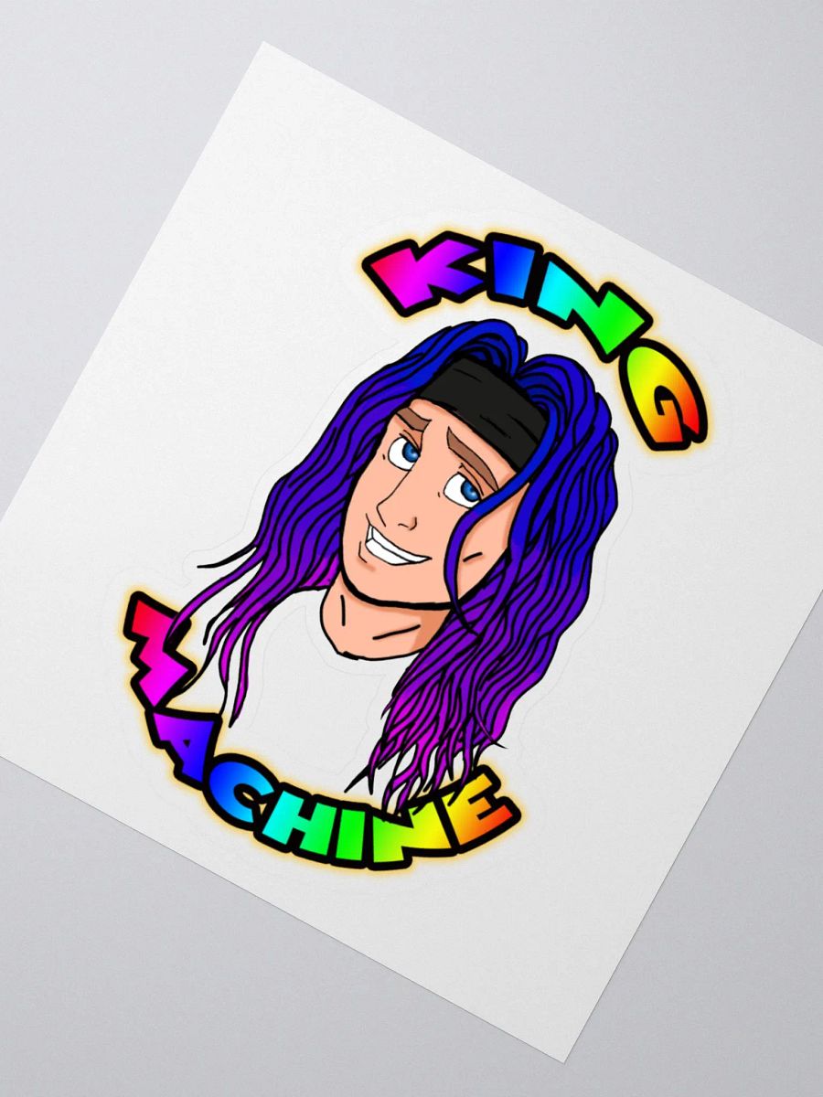 king rainbow die cut sticker product image (2)