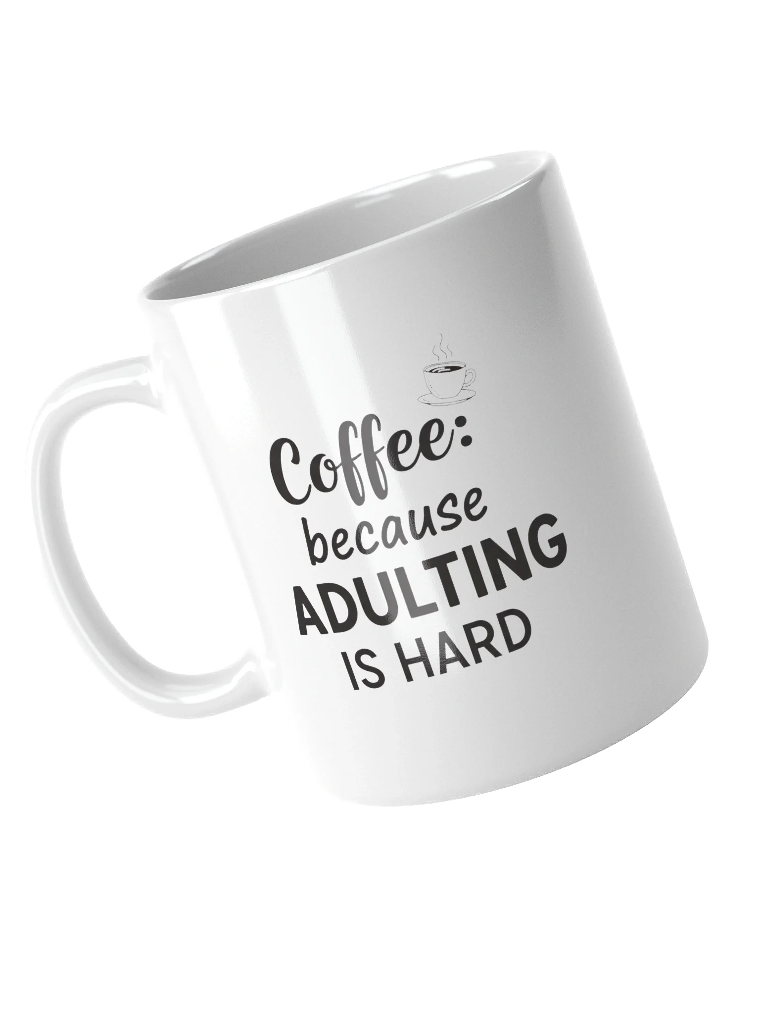 Coffee Because Adulting Is Hard Mug – Funny, Durable Ceramic Coffee Cup for Stress Relief & Daily Motivation product image (4)