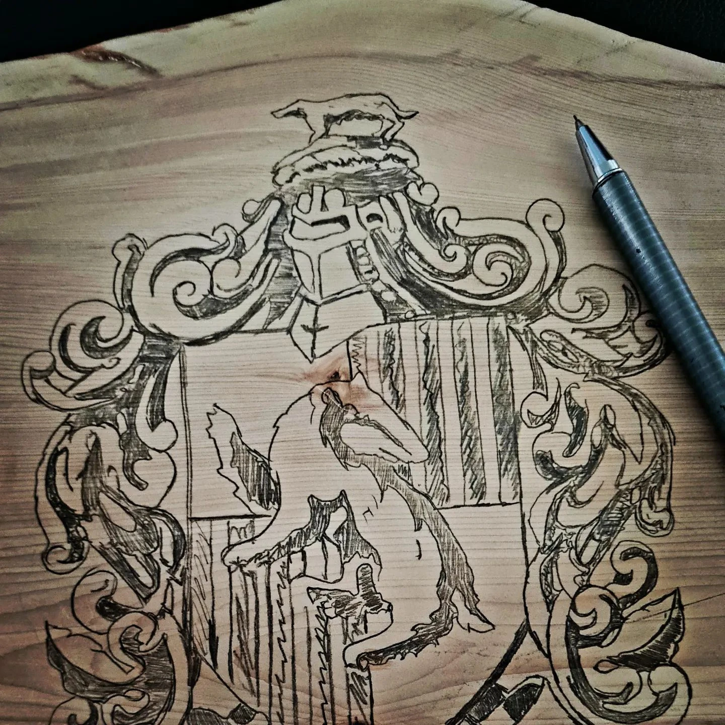 Pyrography prep for a badger repping Dutchman by the name of @ser_chunks 

You can watch it being burned tonight, live, on th...