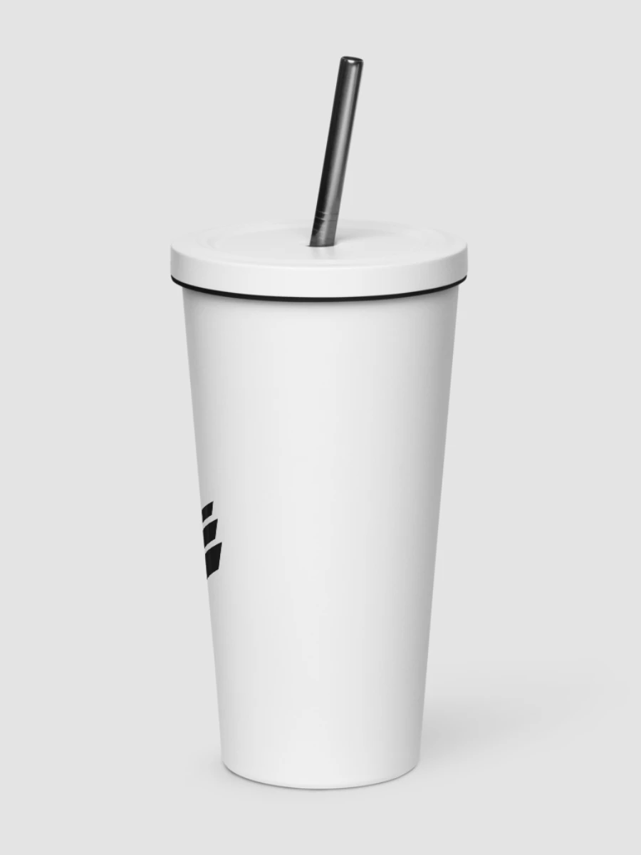 Insulated Tumbler with Straw - White product image (3)