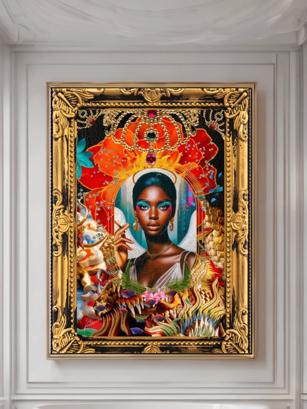 Kalaxia _Urban Wall Art_ Maximalist Bohemian Poster_ Lady De La Mer; _Carbon & Stars product image (1)