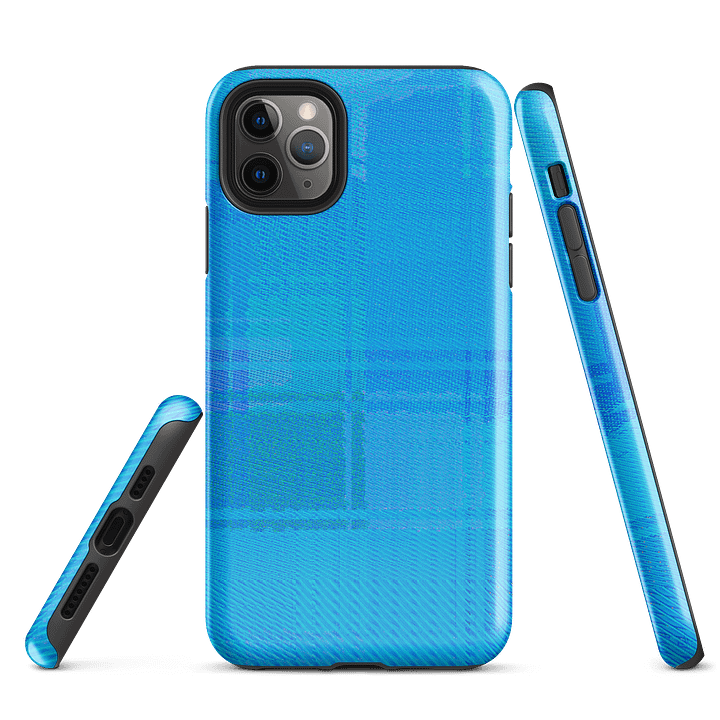 Blue Grid Abstract Tough Case for iPhone® product image (3)