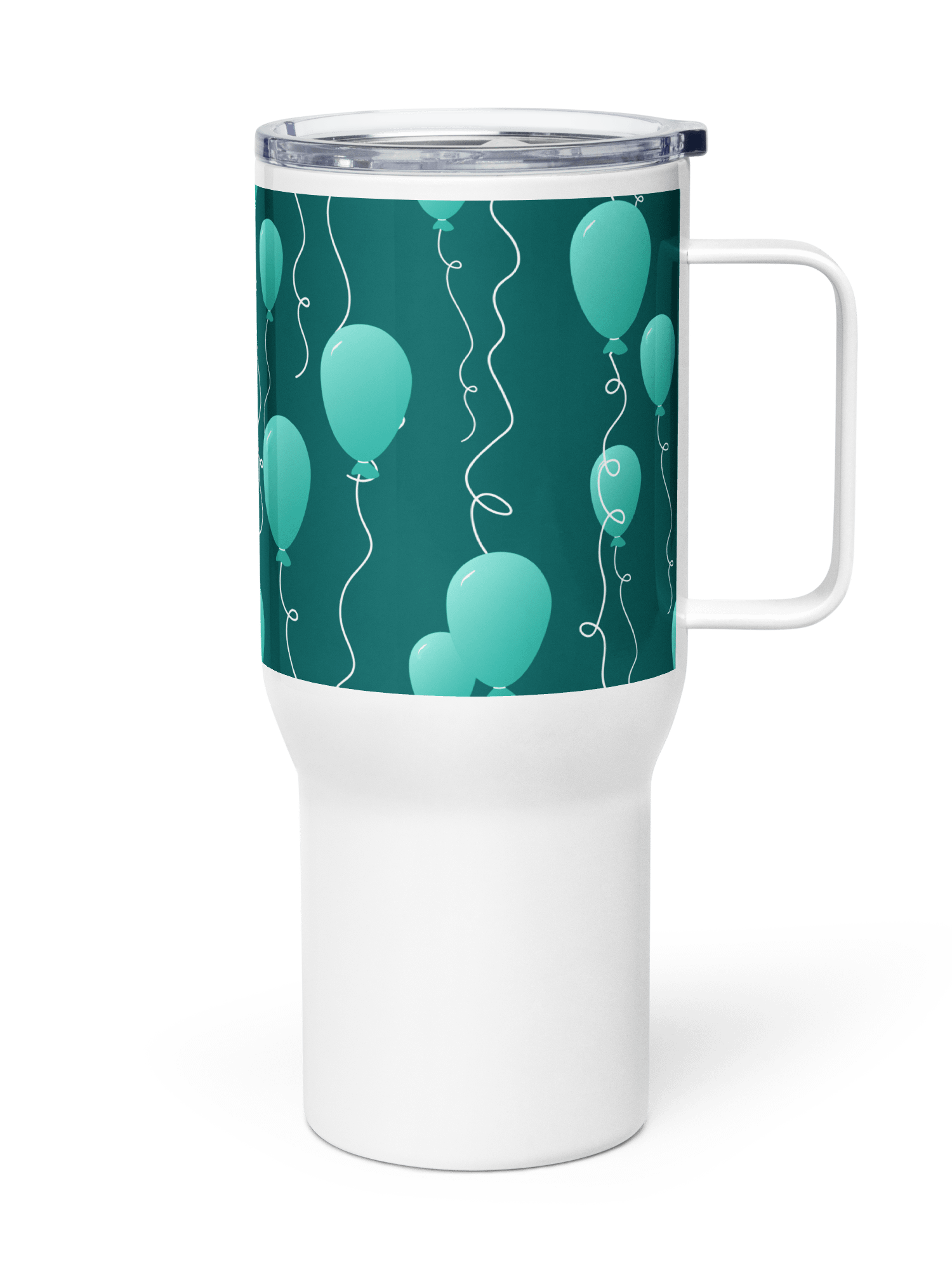 Party Time! Teal Balloon Stainless Steel Travel Mug with Handle product image (1)
