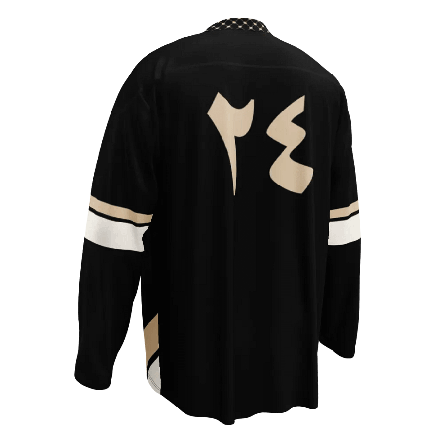Arabic Palestine Long Sleeve Jersey Tan Hockey Oversized product image (6)