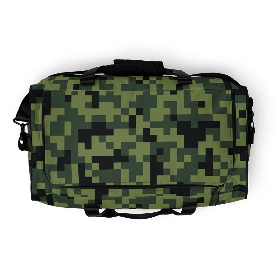 Military Green Camouflage Pixels Camo Pattern Duffle Bag product image (9)
