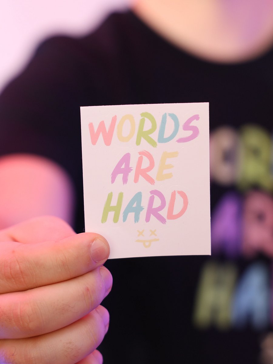 Words Are Hard (Chalk) Stickers product image (2)