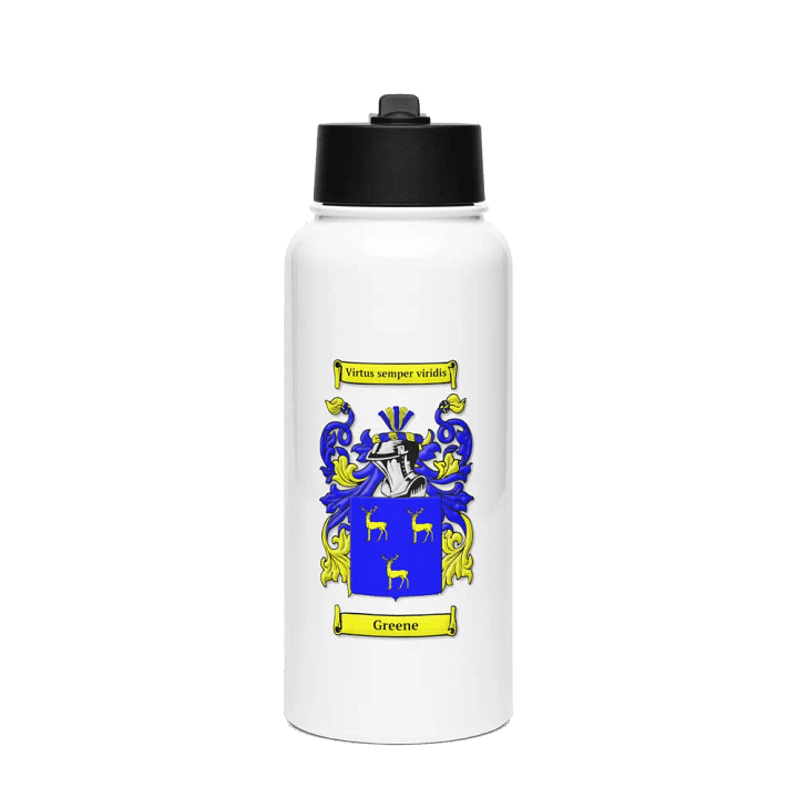 Greene Family Crest - Stainless Steel Sports Water Bottle product image (1)