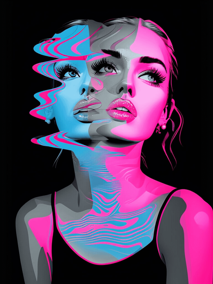 Surreal Double Exposure Framed Poster product image (1)
