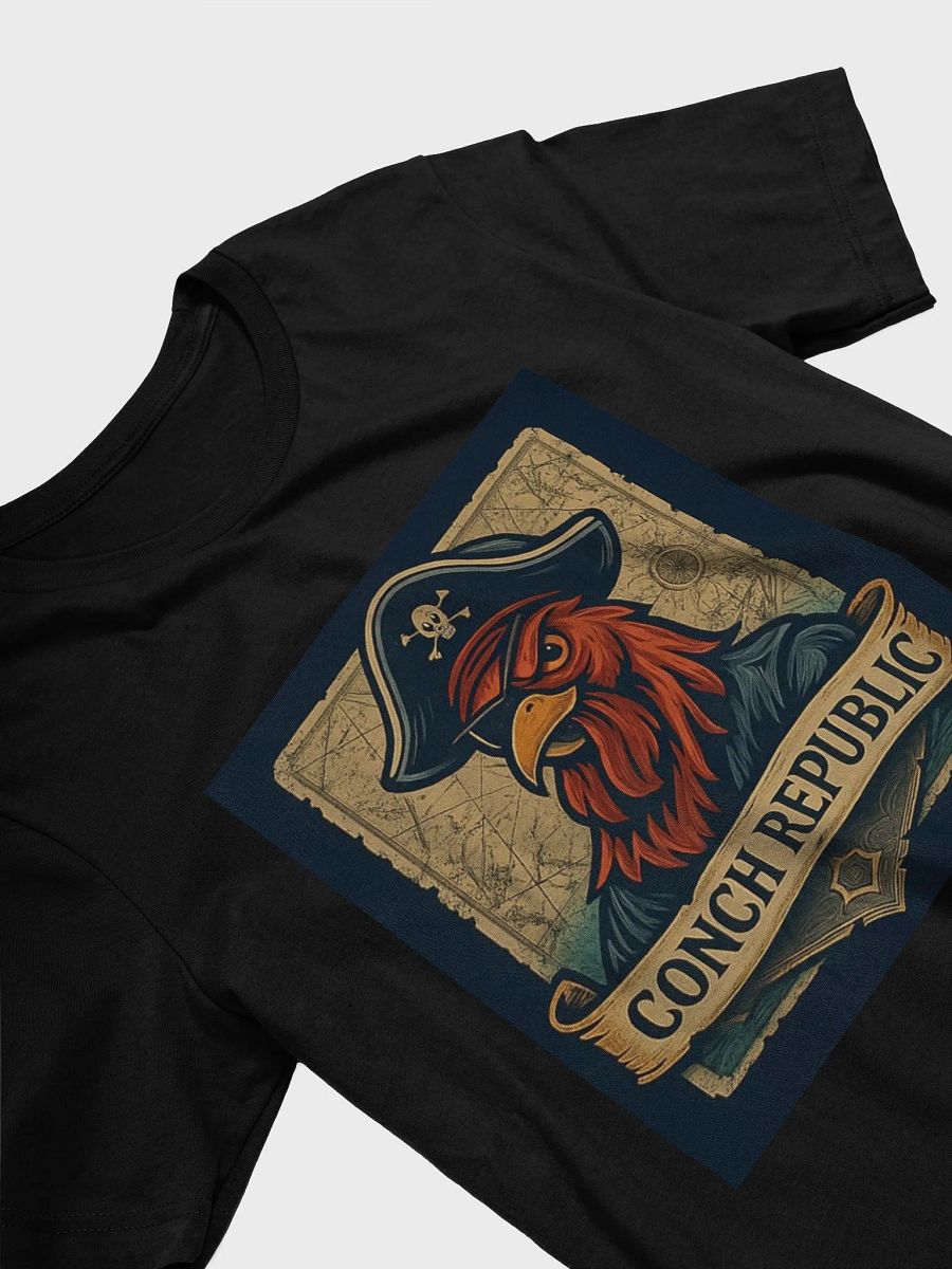 Key West Conch Republic Parrot Pirate Ultra-Soft Black Tee product image (4)