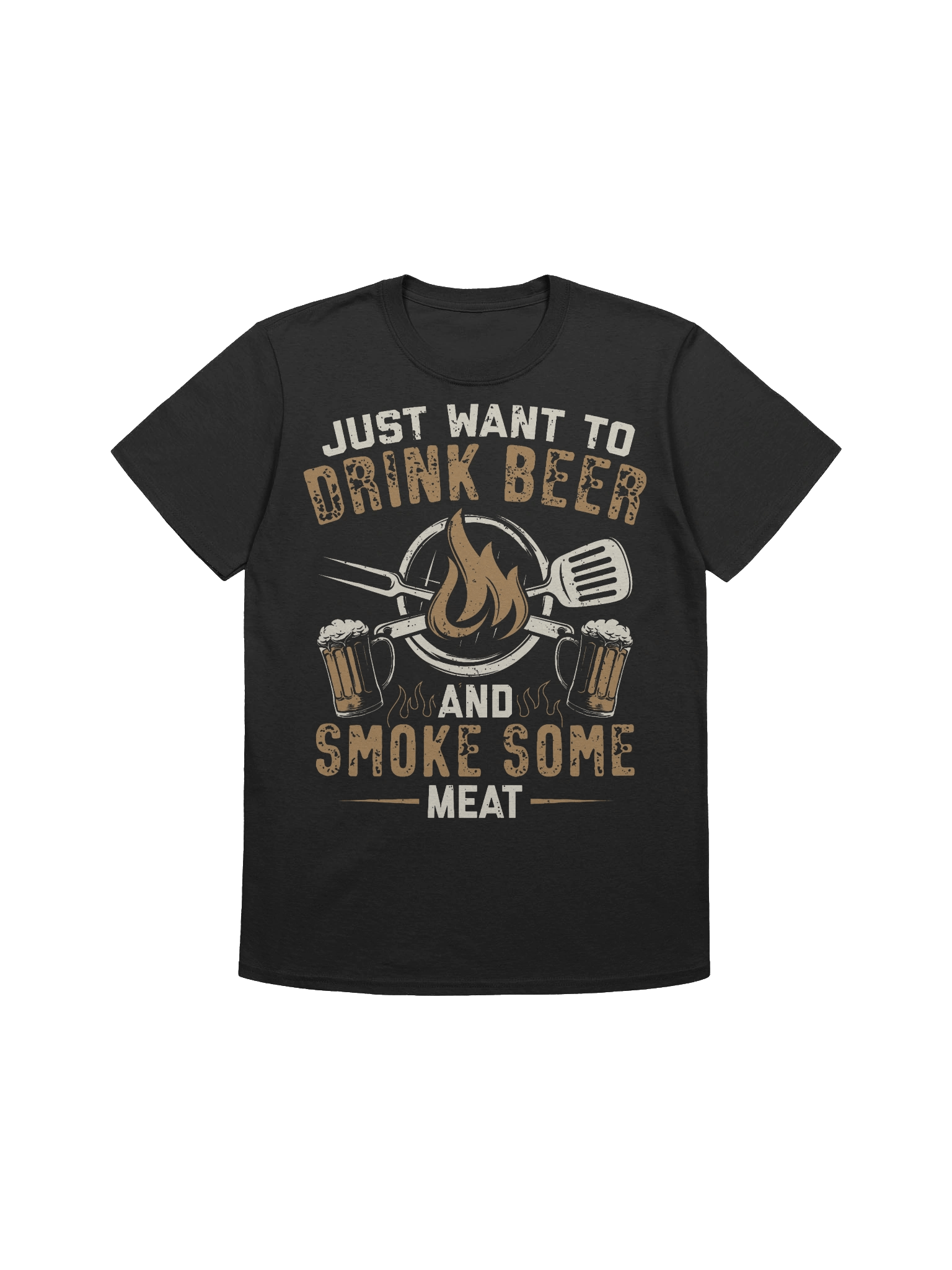 Just Want to Drink Beer and Smoke Some Meat – Gildan Softstyle Unisex T-Shirt product image (1)