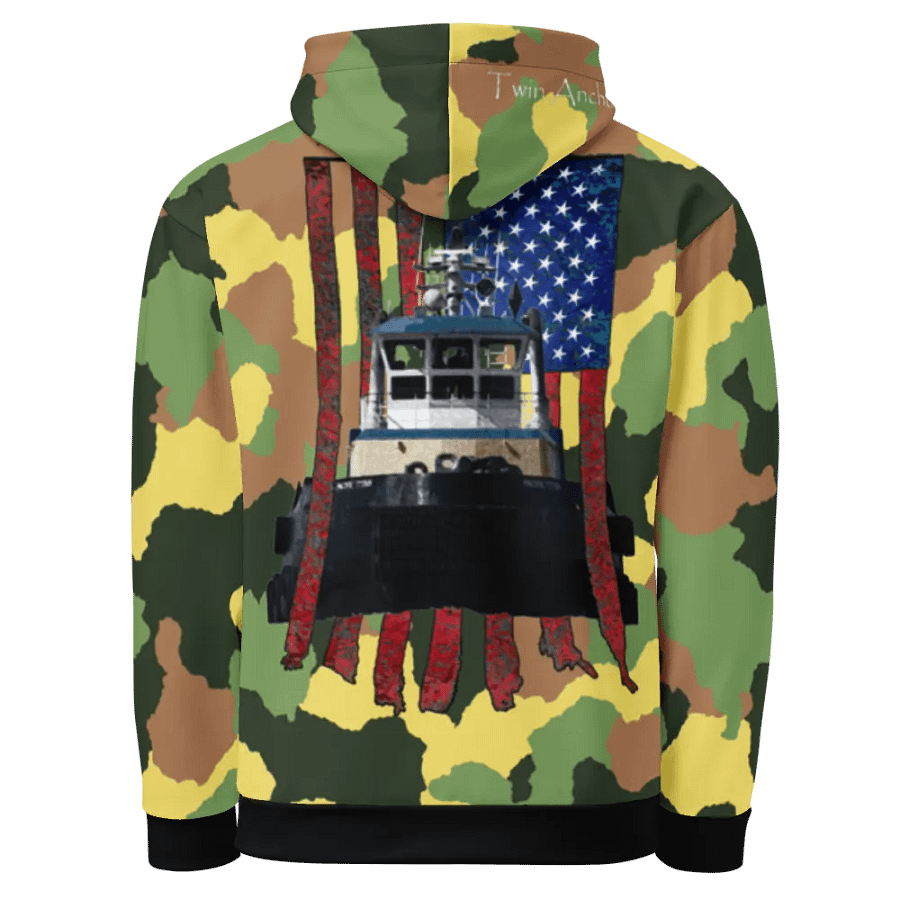 Green Camouflage Pacific Titan & CE Flage Hoodie product image (5)