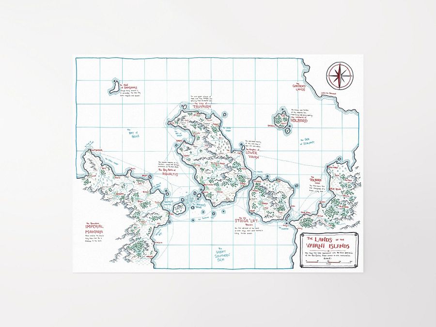 "The Vairni Islands" | Printed Map product image (9)