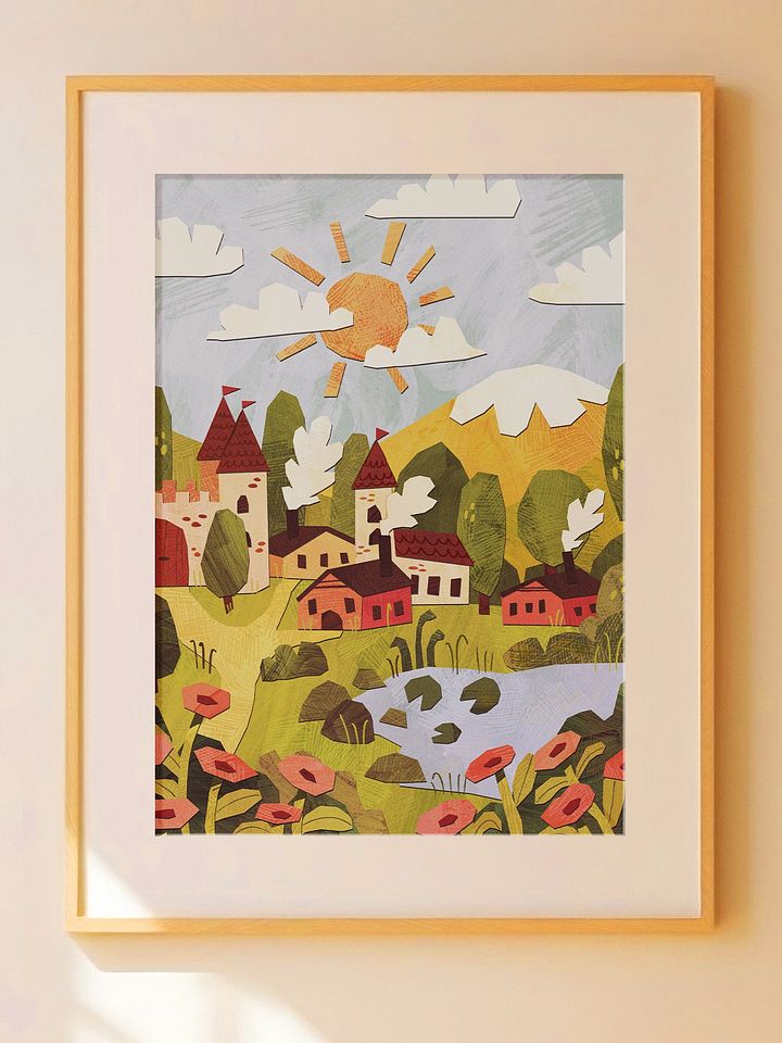 Collage Village Print product image (1)