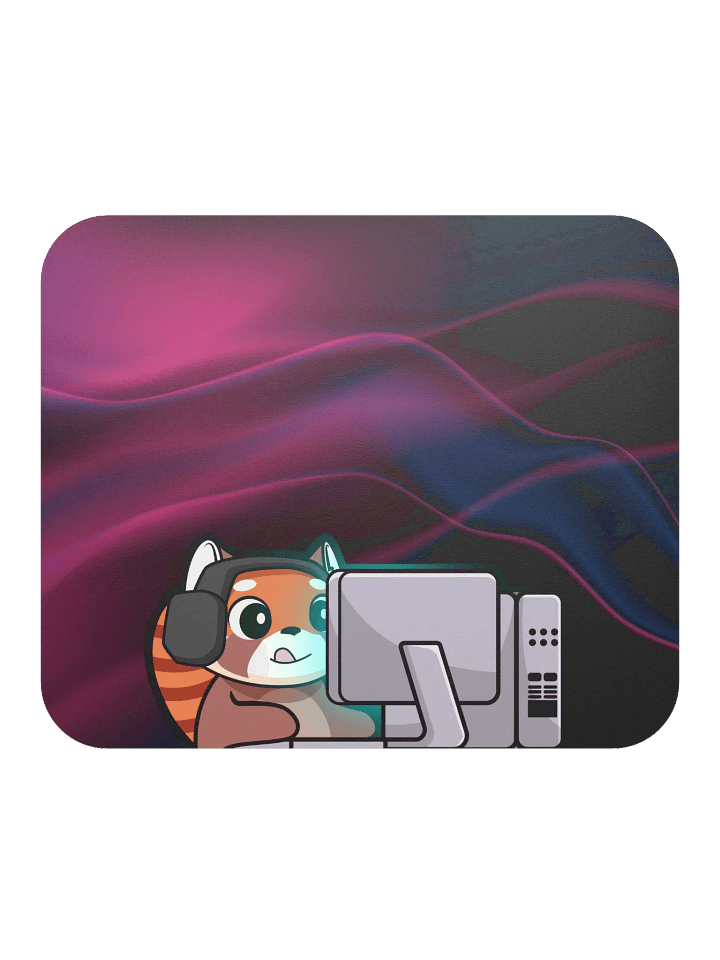 Gaming Bear Mouse Pad (Purple Ripple) - 8.7" x 7.1" product image (1)