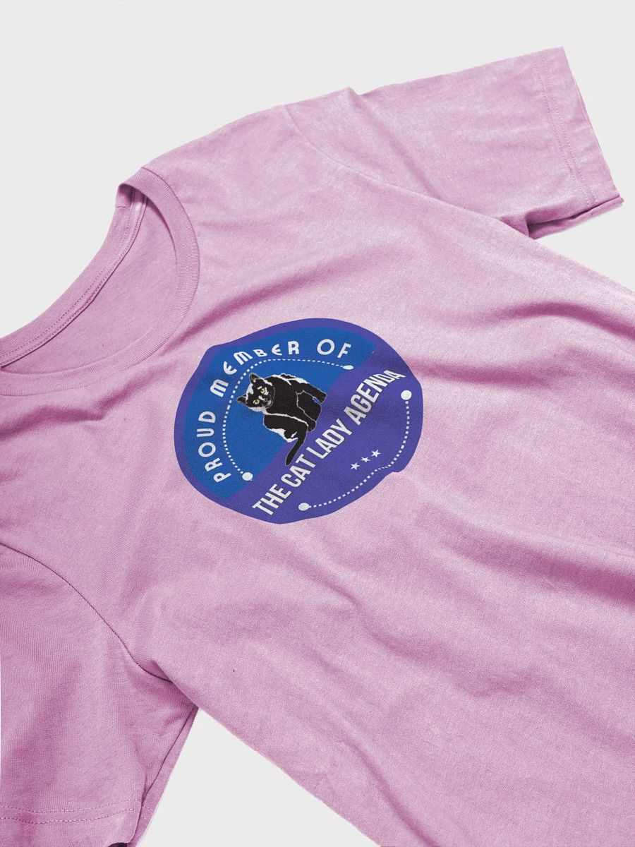 Cat Lady Agenda Blue Logo T-shirt product image (7)