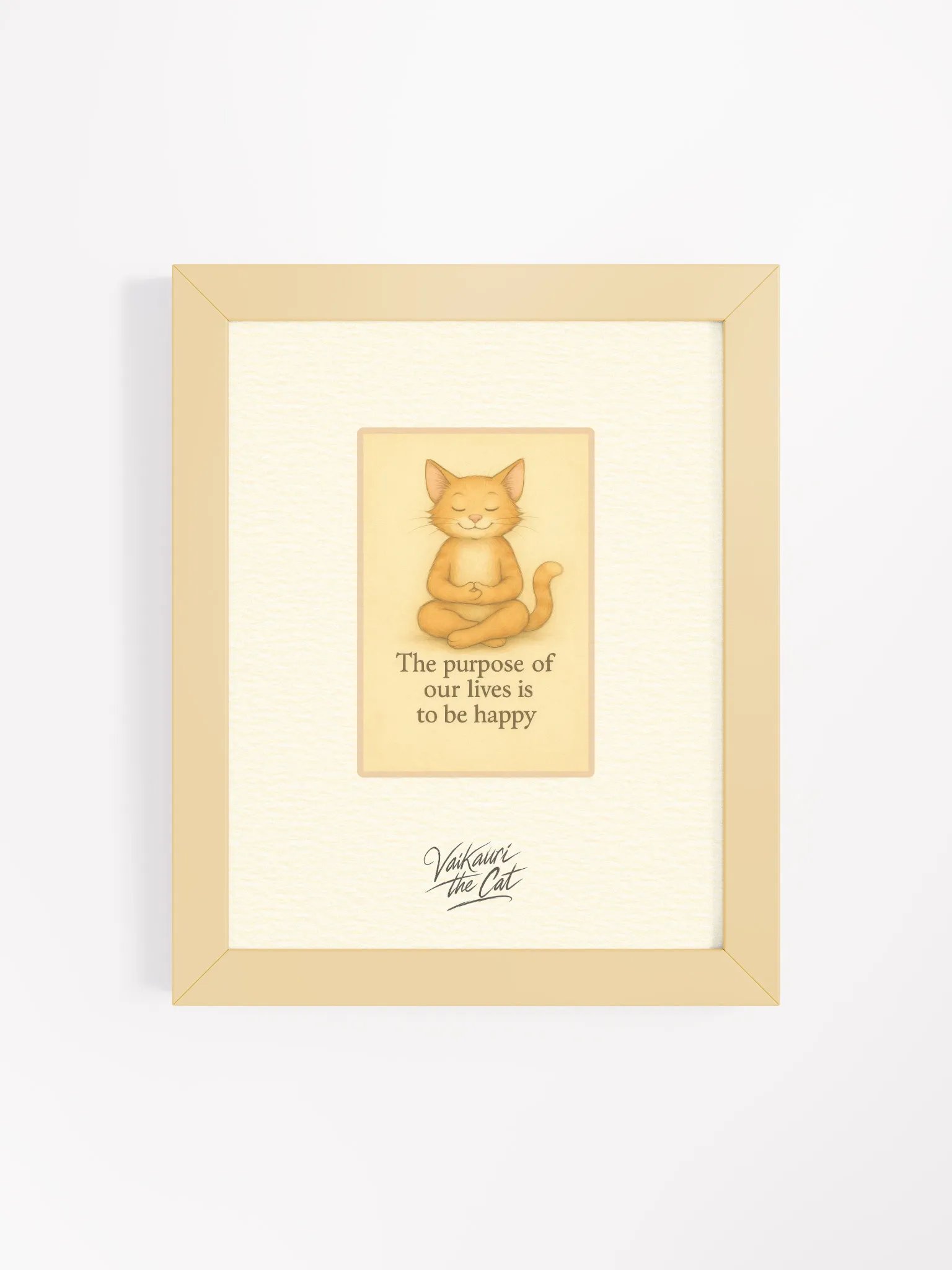 Vaikauri Cat Meditative Artprint product image (8)