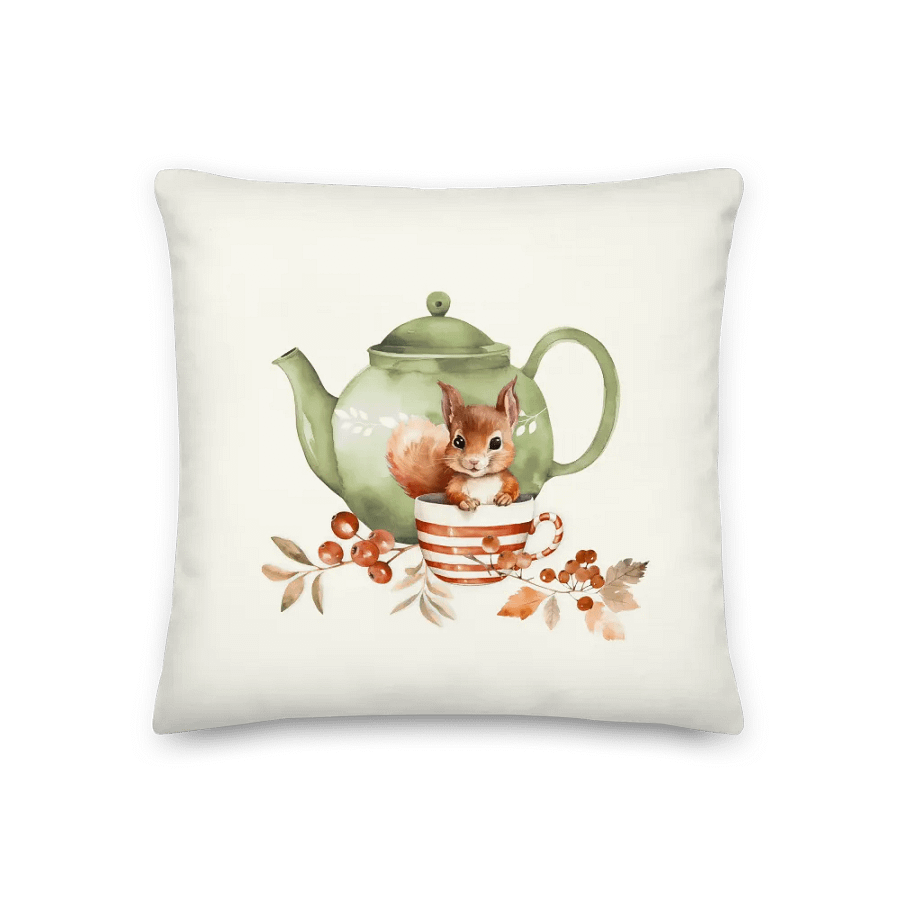 Teapot and Squirrel All-Over Print Pillow product image (7)
