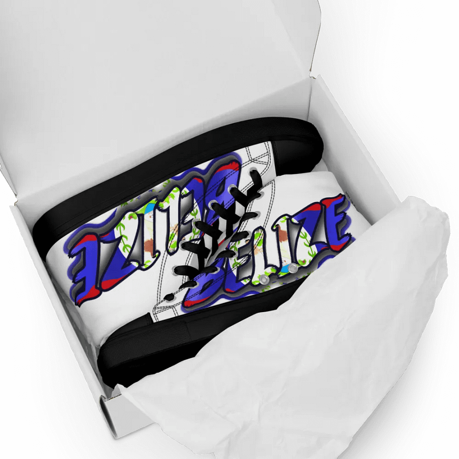 Belize @43 Independence Day Women's High Top Canvas Shoes product image (11)