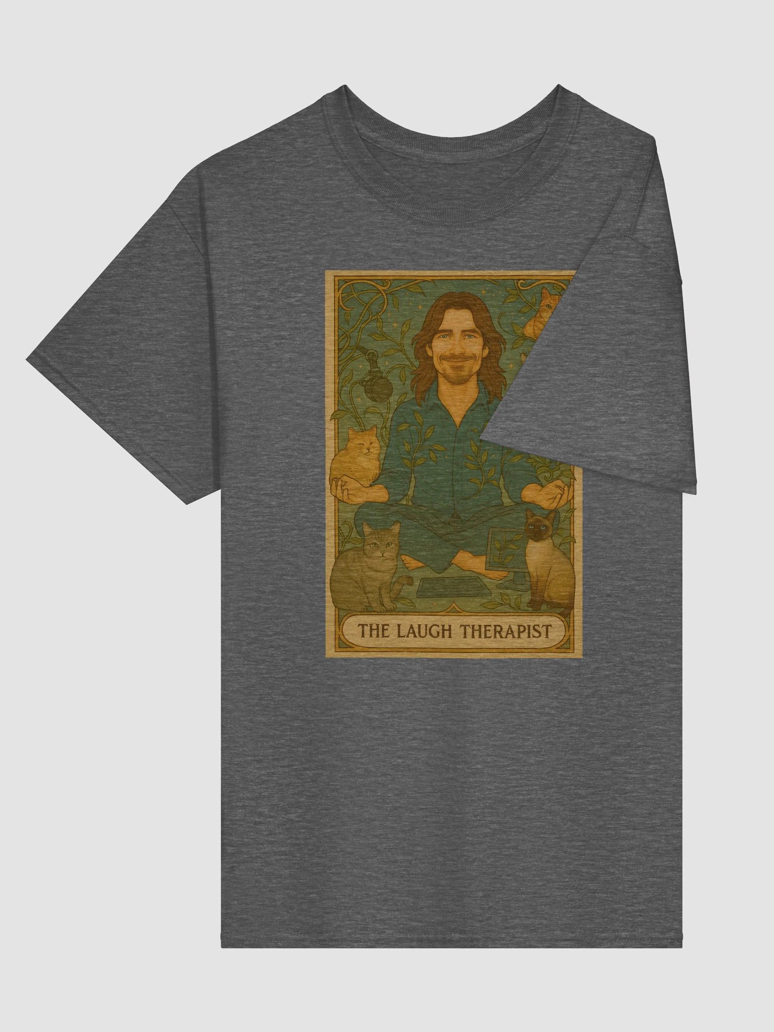 Tarot Card - The Laugh Therapist - Lunch Therapy on the back - Unisex Ultra Cotton Tee product image (51)